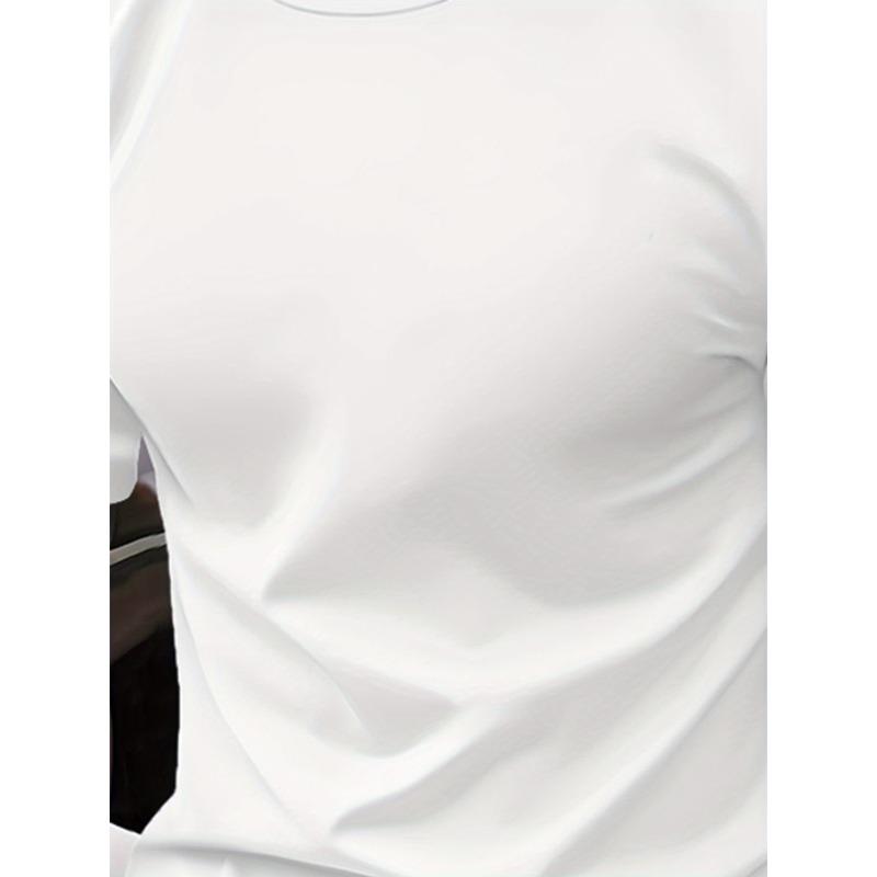 European Size Comfortable Sports T-Shirt for Men, Casual Athletic T-Shirt, Solid Color Print T-Shirt, Creatively Styled T-Shirt, Unisex