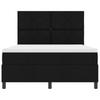 Boxspring Bed with Headboard Black 140 x 190 cm Fabric