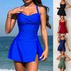 New Split Swimsuit Women's Hot Spring European and American Skirt Large Size Swimsuit Boxers