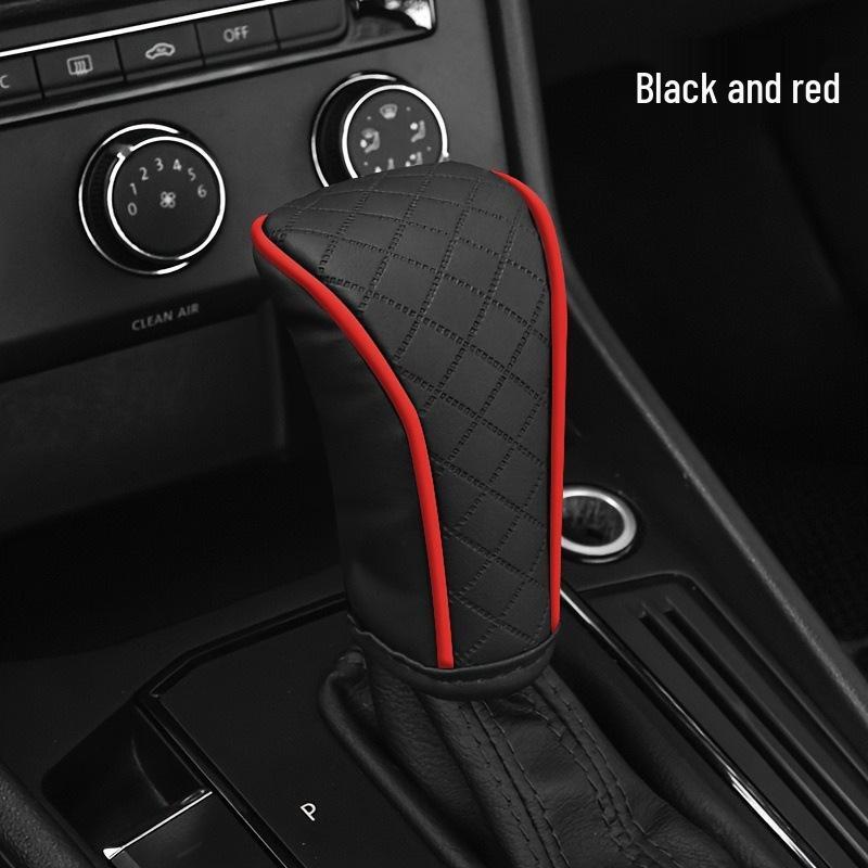 

Breathable Leather Carbon Fiber Gear Cover: Universal Car Interior Protection Accessory