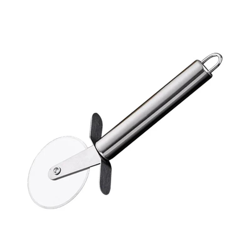 Doppelrollen Pizza Edelstahlmesser Nudelschneider Pasta Pasta Runde Spitze Pizzarad Küchenwerkzeuge Küchenzubehör