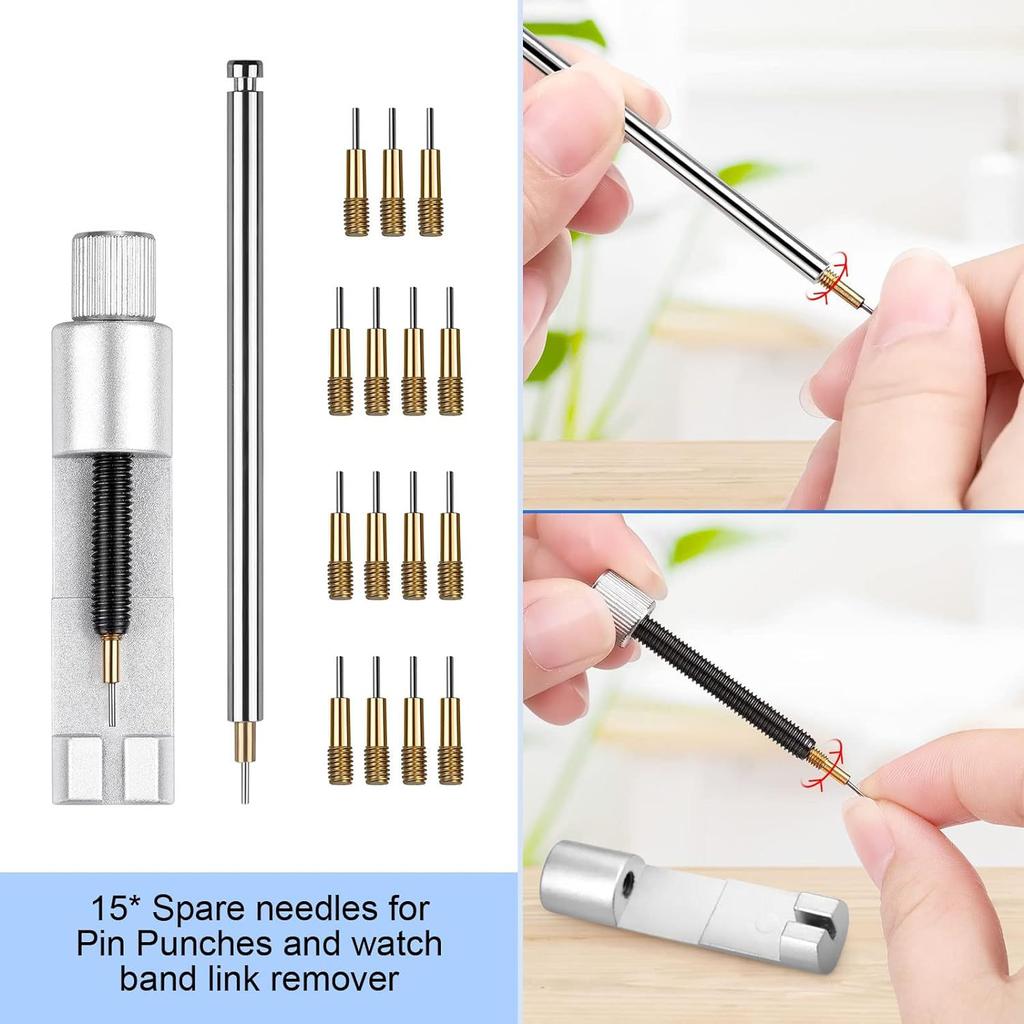 Watch Repair Tool Kit , Battery Replacement, Bracelet Removal & Strap/Bracelet Size Adjustment
