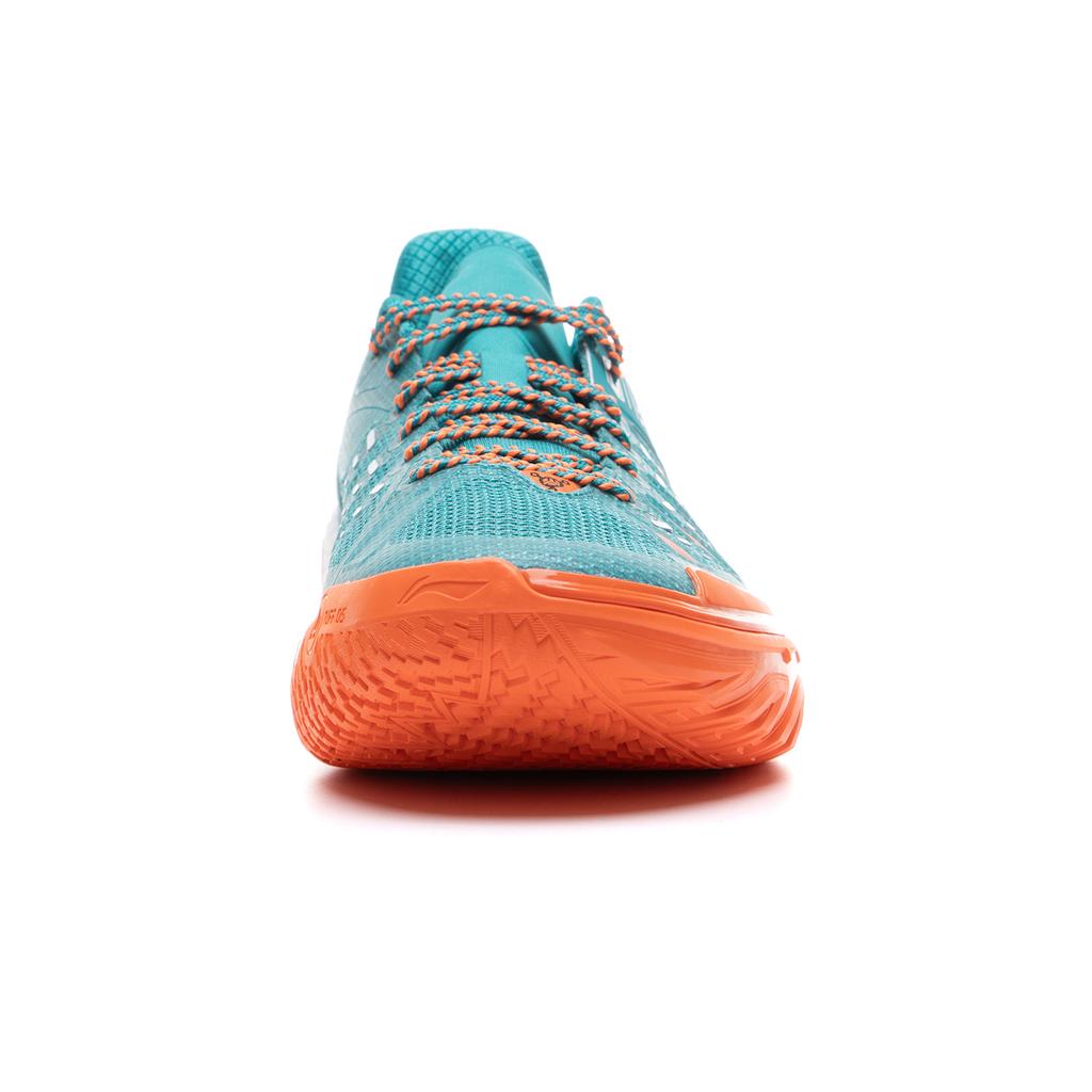 New LiNing Jie Ao 2 Cushioning Anti Slip And Wear Resistant Rebound Low Top Outdoor Basketball Shoes Men's Cyan Orange ABFV013-2