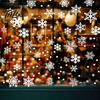 Shop Window Snowflake Displays 3PCS Christmas Static Stickers, Reusable Cling Decals, PVC Home Winter Glass Stickers Decoration Clings for Windows And