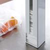 Yamazaki Magnetic Freestanding Plastic Bag Storage Tower, White, Approx. W8 X D8 X H32.5cm (Tower 7839)