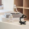 Abstrakte Figur Skulptur Moderne Kunst Wohnaccessoires Plastikstatue für Wohnzimmer oder Büro Bücherregal Display 55KF