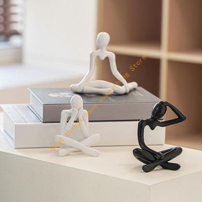 Abstract Figurine Sculpture Modern Art Homes Decors Plastic Statue for Living Room or Office Bookshelf Display 55KF