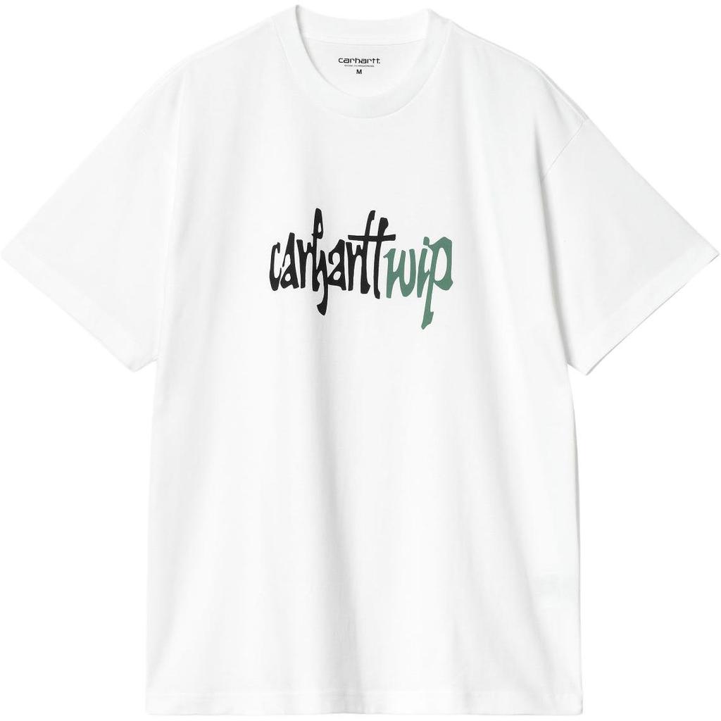 Carhartt WIP FW24 S/S Brush WIP T-Shirt Loose Fit Letter Print Crew Neck Short Sleeve T-Shirt Men T-Shirts I033952-02-XX