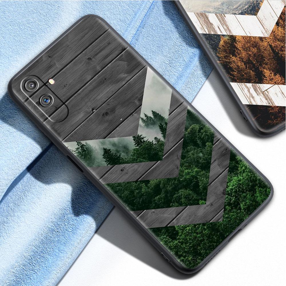 Wald Geometrie Holz Natur Hülle Für Realme 8 C21y GT Neo 2 3 8i C21 7 C11 6 C12 C35 C3 GT 9 Pro C12 Silikon TPU Handyhülle