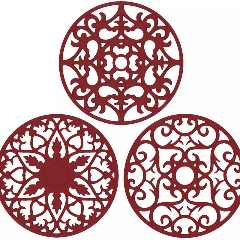 Силиконовый полый термостойкий набор подставок под горячее для кастрюль и блюд