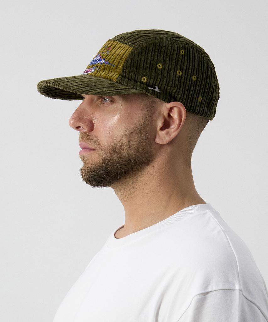 Akau Oversized Fishing Corduroy Camp Cap (Khaki)
