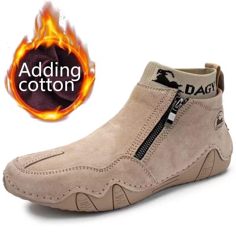 DAGY popular retro style Martin boots men's leather large size men's shoes high top wear-resistant outdoor rest