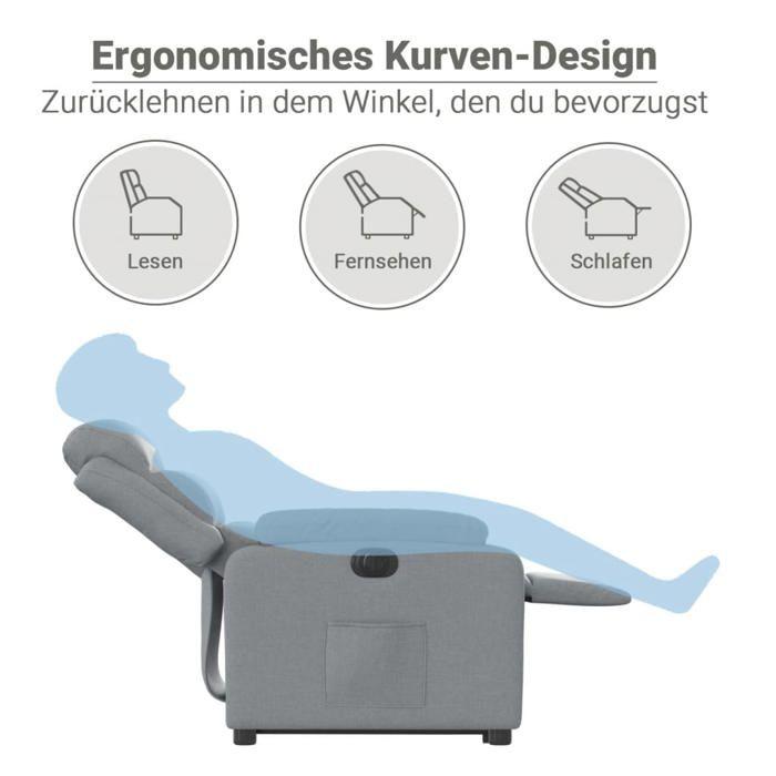 VidaXL Electric Recliner, Relaxation Chair with Backrest, Seat with Armrests, TV Armchair for Living Room 3205004