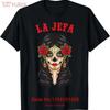 Unisex Dia De Los Muertos La Jefa Mexican Catrina Day Of Dead T Shirt Vintage Casual Stylish Graphic Homme Comfortable
