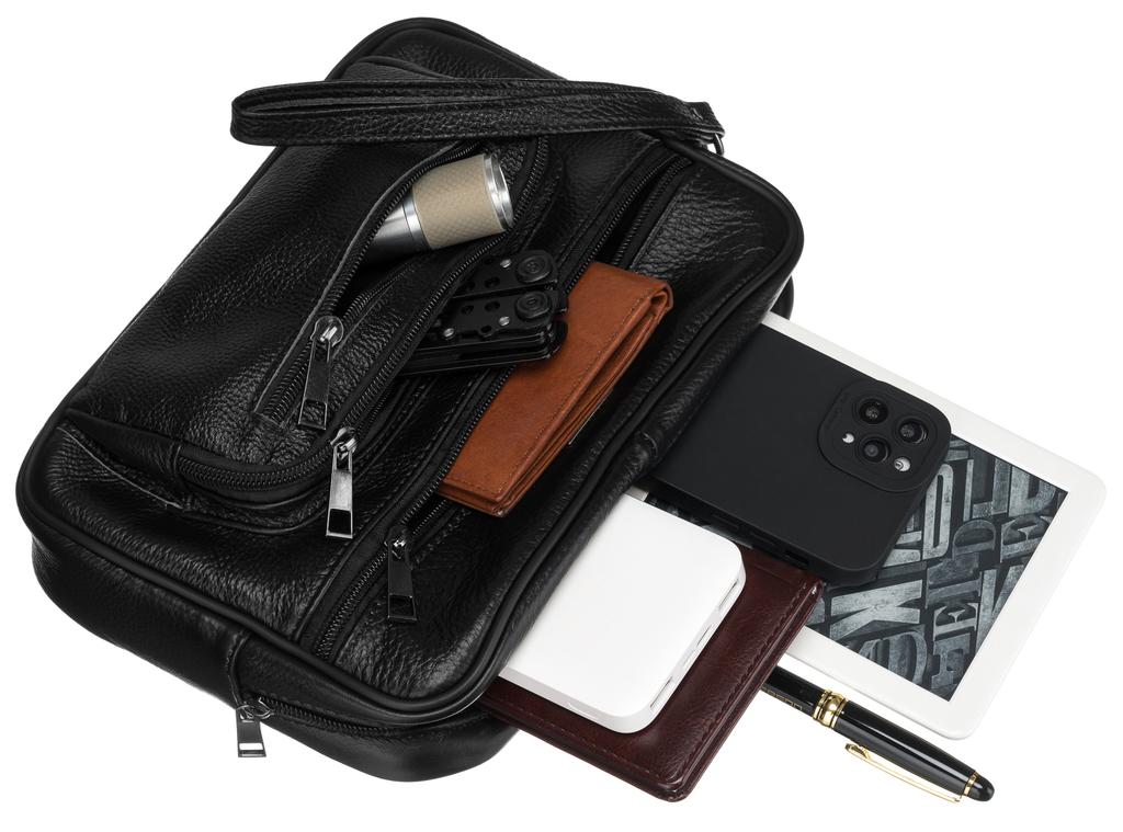 Leather Pouch R-13209-2105 Black