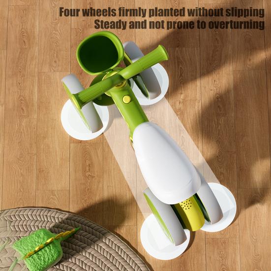 Baby Balance Bike for Toddlers 12-24 Months Comfortable Silent Wheels Balance Bike Adjustable Seat Anti-Rollover Lightweight First Bike Toddler