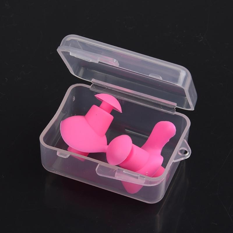 1 Pair Waterproof Swimming Ear Plugs Reusable Silicone Swimmers Earplug Ear Protections Ear Plugs for Showering Swimming