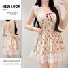 2026 Women's Lace Pastoral Swimsuit: Slimming One-Piece Fairy Resort Wear
