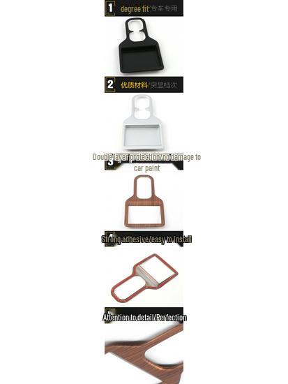 Electroplated Rear Cup Holder Decoration for 17-21 CRV – Third Row Armrest Frame Sticker