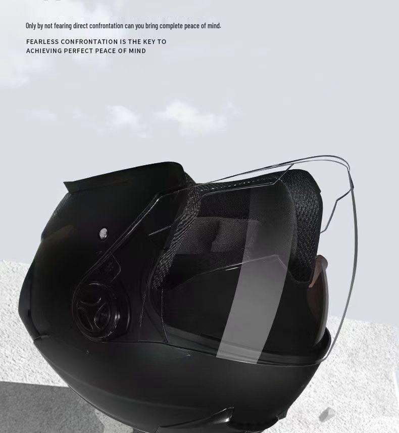 Casco Certificado para Vehículos Eléctricos con Doble Visera para Todas las Estaciones, Calidez Invernal, Adecuado para Hombres y Mujeres