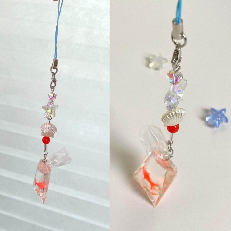 Handmade Beaded Phone Decoration Pendant Gold Silver Phone Chains Pendant