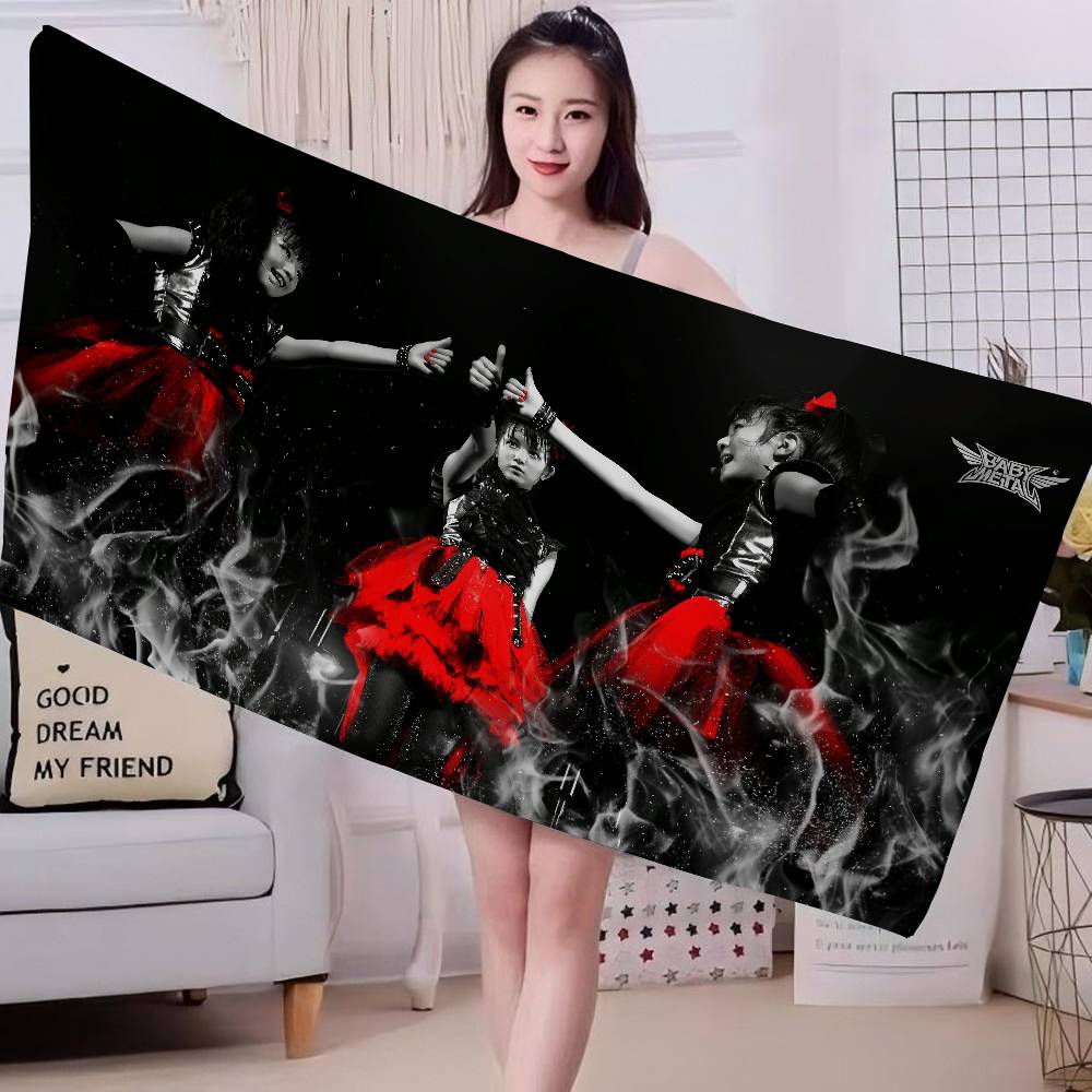 Classic Kawaii Metal Band B-Babymetal Microfiber Beach Towel Absorbent Quick Dry Soft Yoga Swimming Resort Mountain Towel