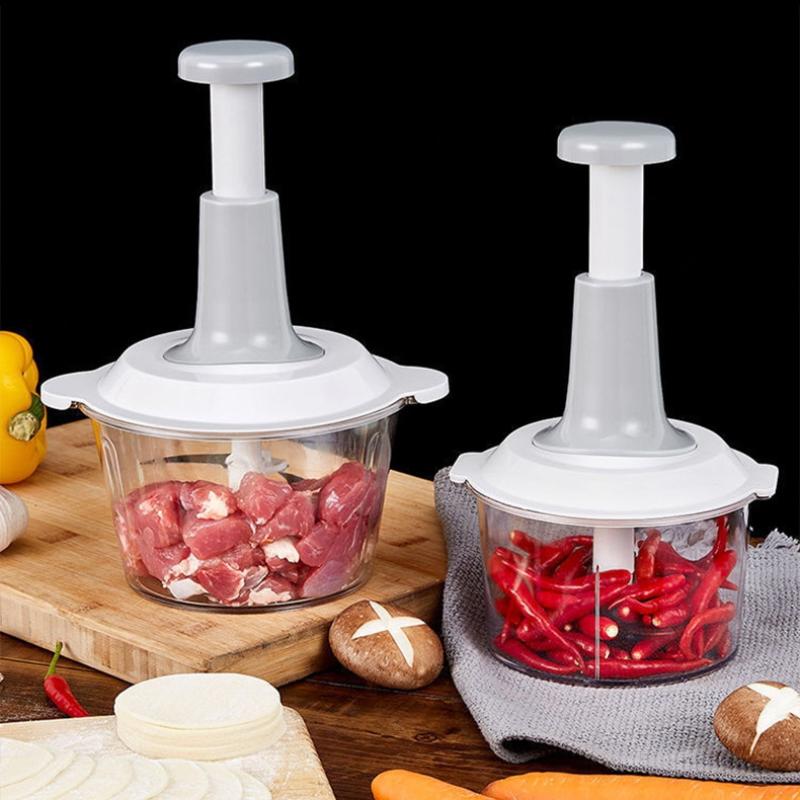 Multi-Functional Vegetable Mincer Manual Press Plastic Special Ingredients Mixer Removable Convenient Handheld Food Chopper