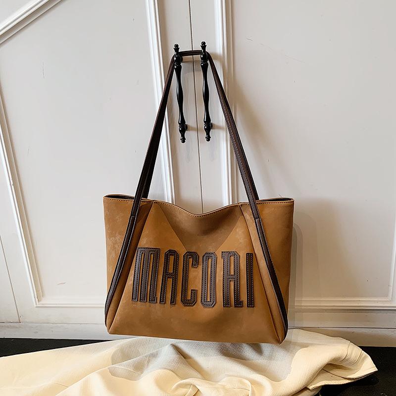 Tote bag simple college student class shoulder canvas bag large capacity casual versatile work commuter handbag women