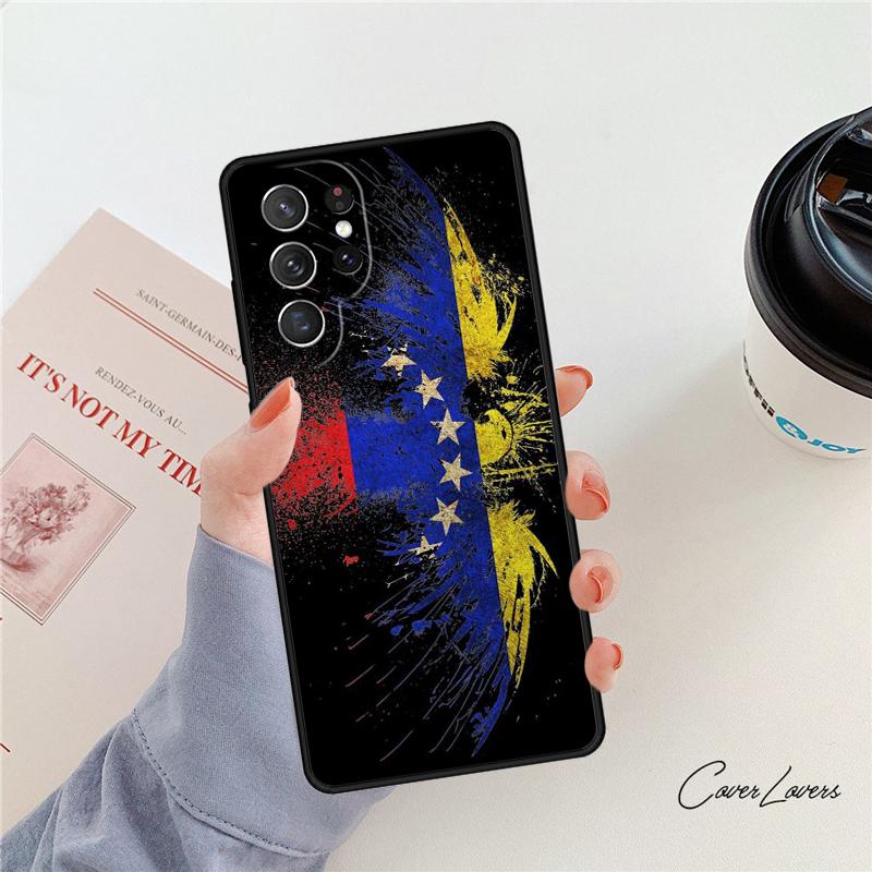 Venezuela Flag Coat Of Arms Phone Case For Samsung Galaxy S24 S25 S23 S22 Ultra Note 10 20 Plus S20 S21 FE Cover