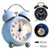 Metal Silent Non-Ticking Bedside Alarm Clock Vintage Twin Bell Desk Clock with Backlight for Heavy Sleepers, Kids