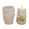 Silicone Molds Panda Candle Molds Handmade DIY Soap Baking Molds Bamboo Shoots Resin Casting Molds for Candle Making