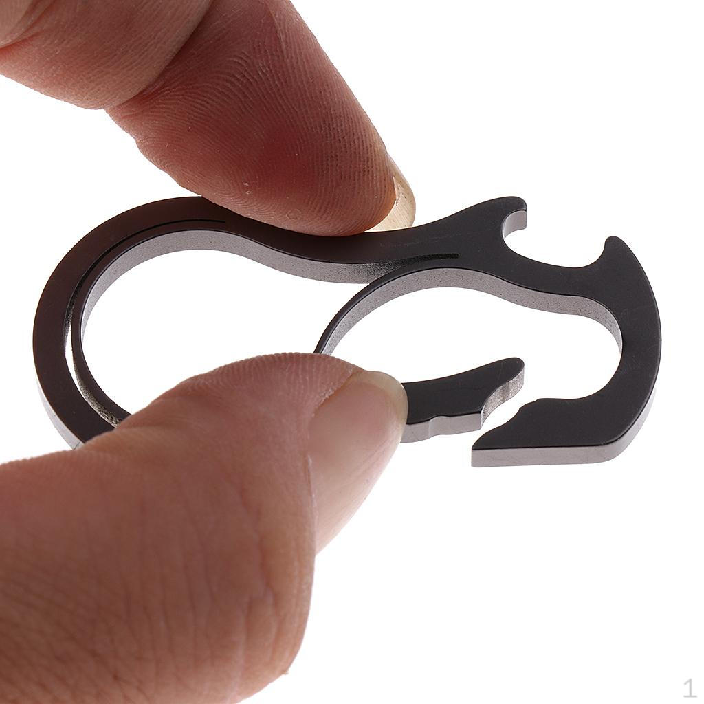 2.1"/53mm Carabiner Hook Keychain Buckle Bottle Opener for Camping Fishing Hiking Travel