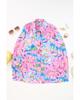 Azura Exchange Buttoned Sheath Long Sleeve Shirt with Abstract Floral Print