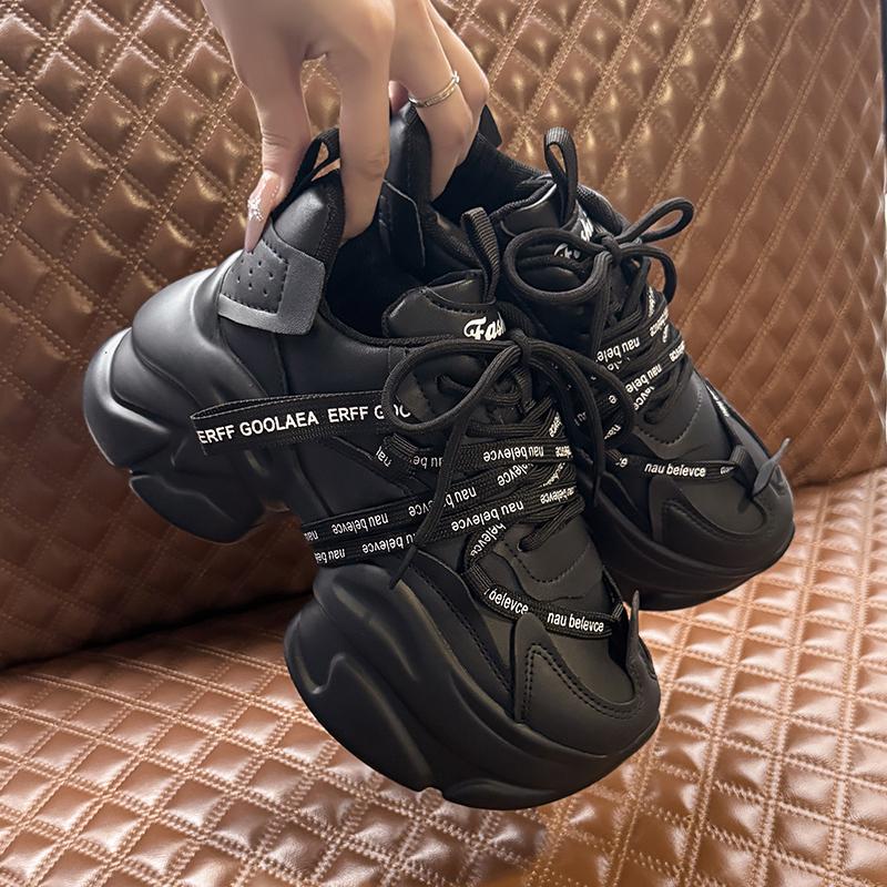 Fashion Women Chunky  Sneakers High Platform Sports Shoes New 2025 Autumn Thick Bottom Women's Wedge Casual Shoes