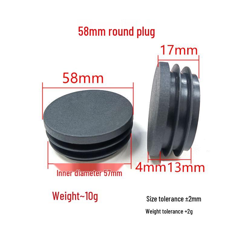 10-100mm Plastic End Cap Inner Plug for Round Tubes