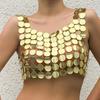 Fashion Sequin Tops Body Jewelry Sparkly Rave Outfit Costume Accessories Hollow Out Backless Girls