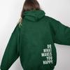 XS-5X Women's Retro Letter Print Drop Shoulder Hoodie
