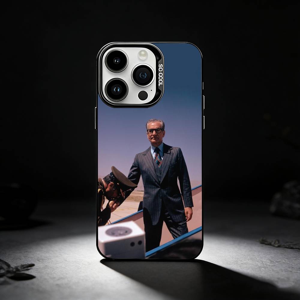 Mohammad Reza P-Pahlavi Phone Case For iPhone 17,16,15,14,13,12,11 Plus,Pro Max,XS,Colored silver phone case