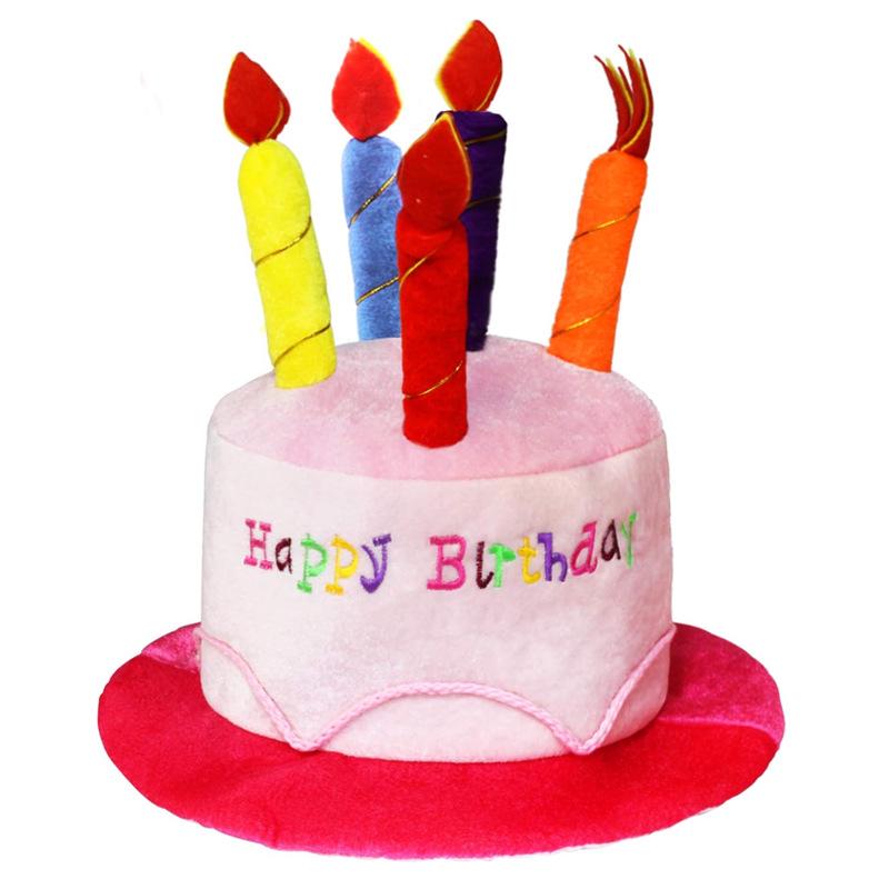 Festive Birthday and Christmas Cake Hat with Candle Decoration - Cute, Fashionable Party Gift