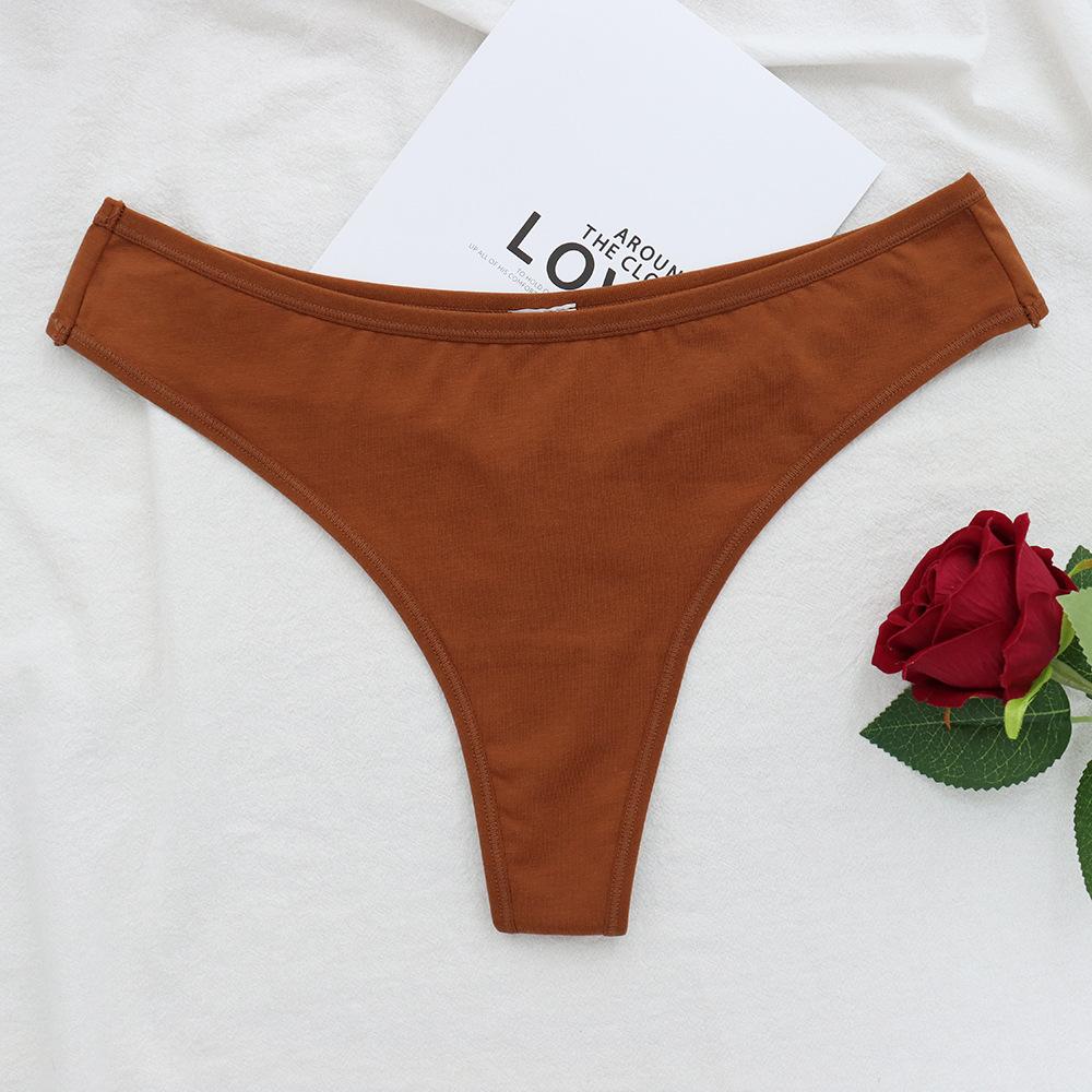 Plus Size Dams Trosor Tanga Osynliga Sexiga Midjehöga med Sömlösa Kanter, Högelastiska Andningsbara