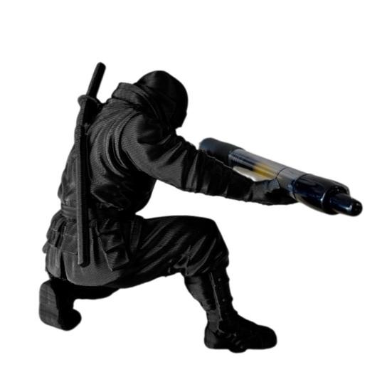 Yousheng 3D Printed Ninja Pen Holder, Unique Ninja Figurine, Creative Desktop Organizer, Desk Decor Craft for Pen Storage
