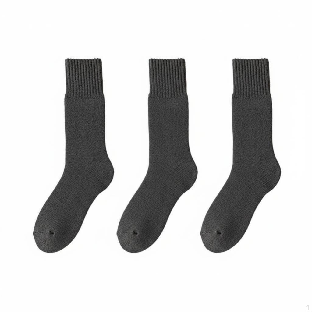 Thermal Winter Socks, Knee High, Men & Women, Cold Weather, Cushioned 4045 Black