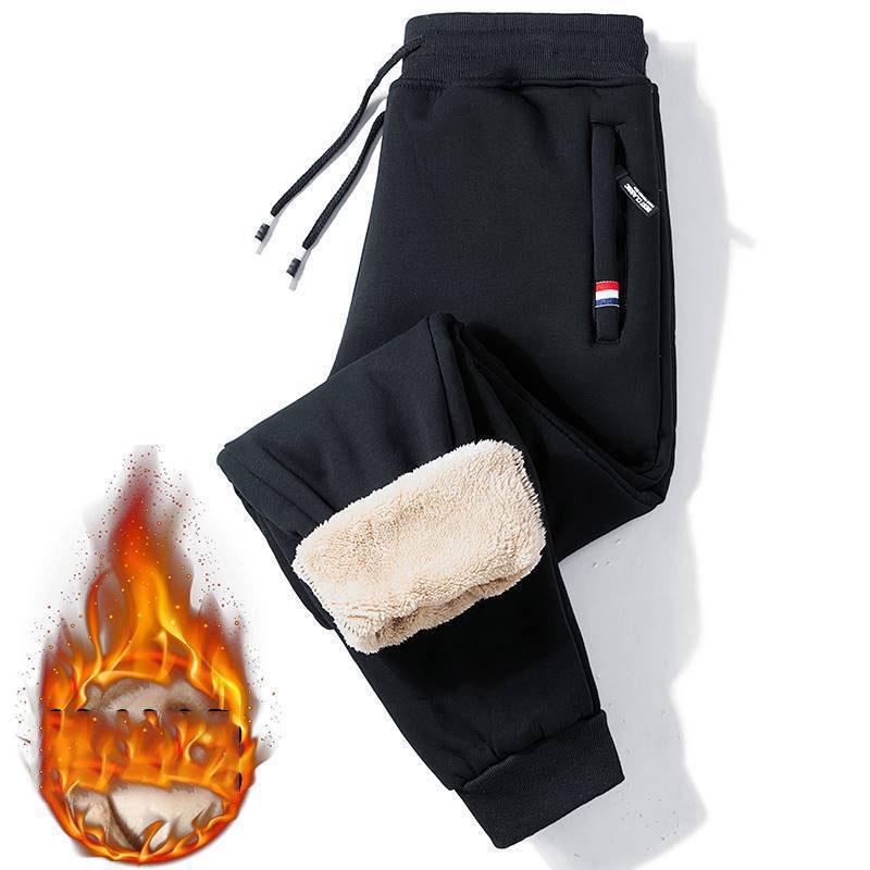 Men's Winter Lamb Wool Thickened Warm Sportswear Men's New Casual Drawstring Jogging Pants Men's High-Quality Cotton Pants