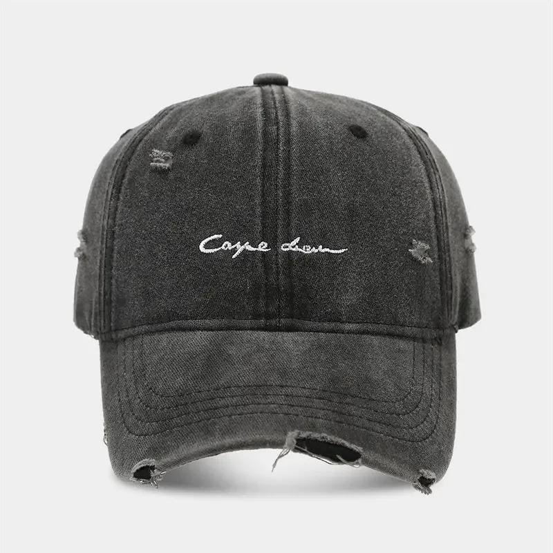 

Spring and Summer Cotton Letter Embroidery Casquette Baseball Cap Adjustable Outdoor Snapback Hats for Men and Women 06 56-60cm adjustable& 8Y чорний