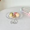 Snygg Fransk Retro Tårtställ Kärlek Glasfruktfat Matbord Dessertfat Dim Sum Sallad Matredskap