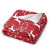Warm Blanket Girls Boys Picnic Reindeer And Snowflake Christmas Throw Blanket Flannel Bedspread For Home Decor Sofa Bed Cover