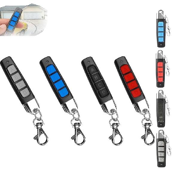 4-in-1 Remote Control Duplicator, Remote Control Duplicator for Cars, Wireless Cloning Key Fob Duplicator, 433MHz Copy Remote Controller, Universal