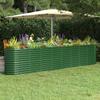 Raised Garden Bed Powder Coated Steel 332 X 40 X 68 Cm Green