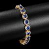 8mm Gold Tennis Bracelet with Copper Inlay and Figure Eight Clasp