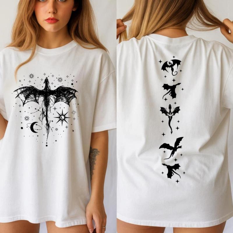 Fourth Wing Throne of Glass Inspired Dragon Shirt Fantasy Bookish T-Shirt Romantasy Reader Gift Book Lover Tee BookTok Merch